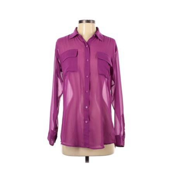 CAbi Tops - CAbi Purple Passion Sheer Large Blouse